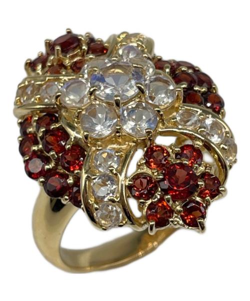 NO BRAND（ノーブランド）NO BRAND (ノーブランド) ブルームーンストーン ガーネット リング サイズ:19号の古着・服飾アイテム