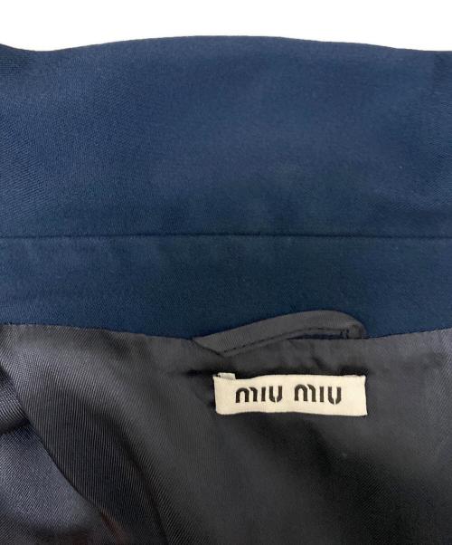 MIU MIU（ミュウミュウ）MIU MIU (ミュウミュウ) ビジュージャケット ネイビー サイズ:36の古着・服飾アイテム