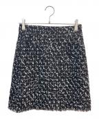 CHANELシャネル）の古着「ツイードミニスカート」｜ブラック