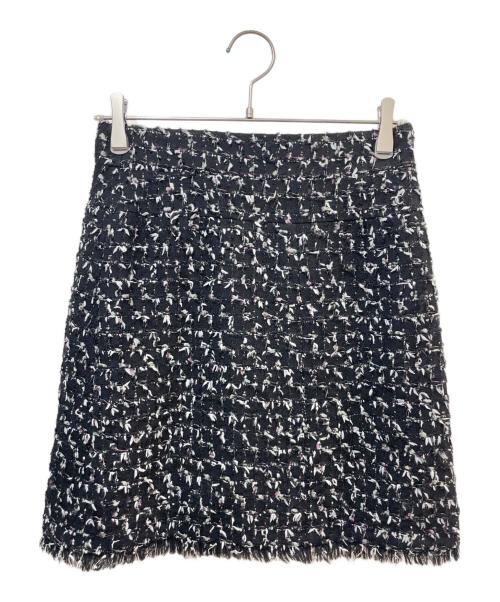 CHANEL（シャネル）CHANEL (シャネル) ツイードミニスカート ブラック サイズ:38の古着・服飾アイテム