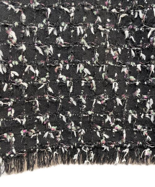 CHANEL（シャネル）CHANEL (シャネル) ツイードミニスカート ブラック サイズ:38の古着・服飾アイテム