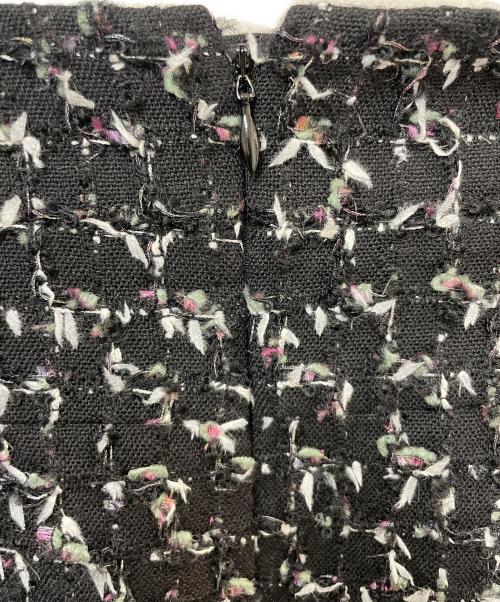 CHANEL（シャネル）CHANEL (シャネル) ツイードミニスカート ブラック サイズ:38の古着・服飾アイテム