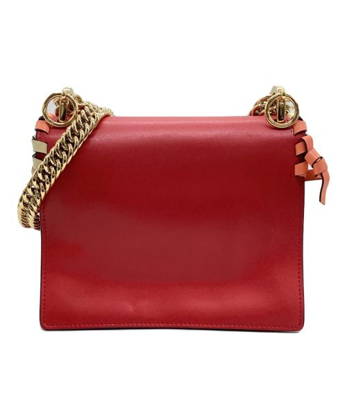 FENDI（フェンディ）FENDI (フェンディ) MINI KAN I チェーンショルダーバッグ レッドの古着・服飾アイテム