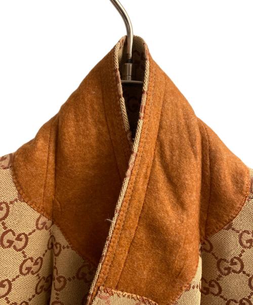 GUCCI（グッチ）GUCCI (グッチ) GG柄テーラードジャケット ブラウン サイズ:44の古着・服飾アイテム