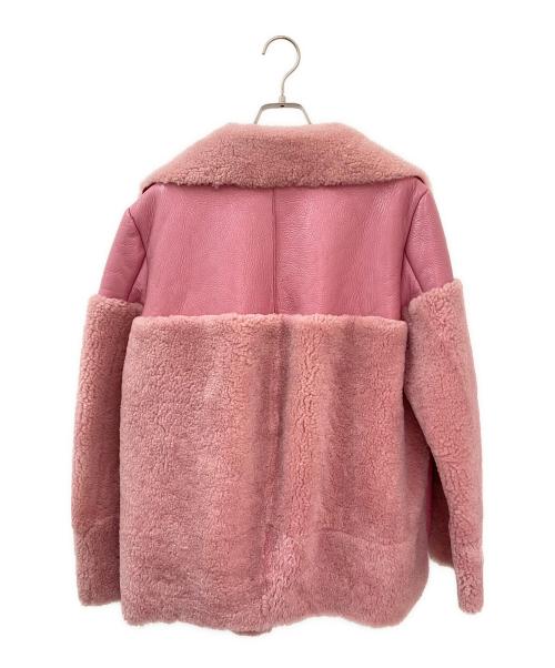 Chika Kisada（チカ キサダ）Chika Kisada (チカ キサダ) ムートン ライダースジャケット ピンク サイズ:1の古着・服飾アイテム