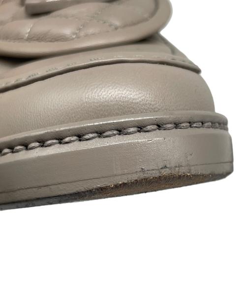 CHANEL（シャネル）CHANEL (シャネル) ココマーク マトラッセ ローファー グレー サイズ:38Cの古着・服飾アイテム