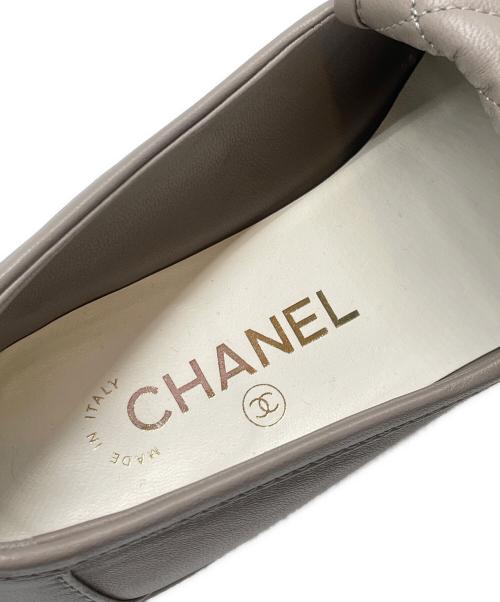 CHANEL（シャネル）CHANEL (シャネル) マトラッセ ココターンロック ローファー グレー サイズ:38Cの古着・服飾アイテム