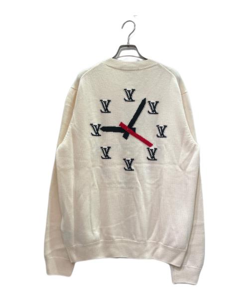 LOUIS VUITTON（ルイ ヴィトン）LOUIS VUITTON (ルイ ヴィトン) クロックインタルシアセーター アイボリー サイズ:XLの古着・服飾アイテム