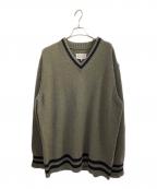 Maison Margielaメゾンマルジェラ）の古着「21AW ウールミドルゲージチルデンニット」｜グリーン