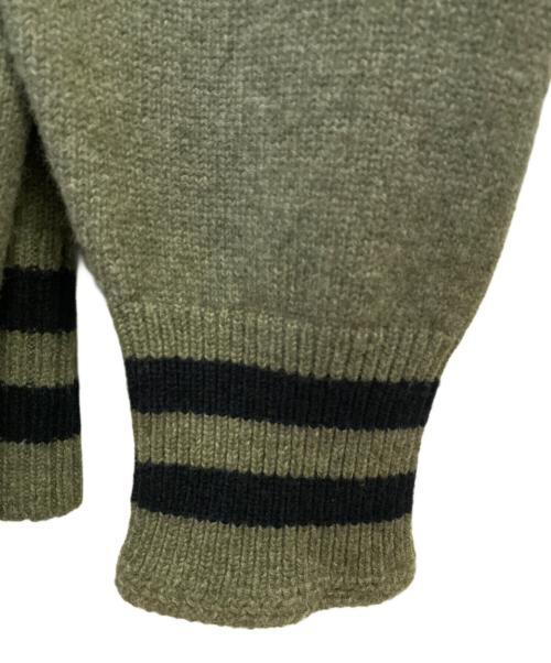 Maison Margiela（メゾンマルジェラ）Maison Margiela (メゾンマルジェラ) 21AW ウールミドルゲージチルデンニット グリーン サイズ:XLの古着・服飾アイテム