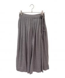 ebure（エブール）の古着「チェック柄プリーツスカート」｜グレー