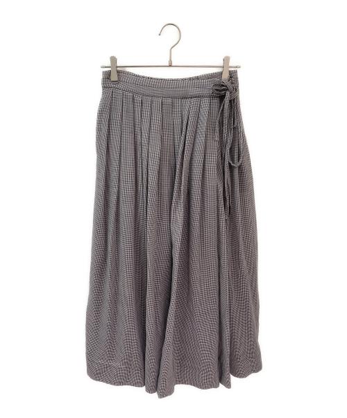 ebure（エブール）ebure (エブール) チェック柄プリーツスカート グレー サイズ:38の古着・服飾アイテム