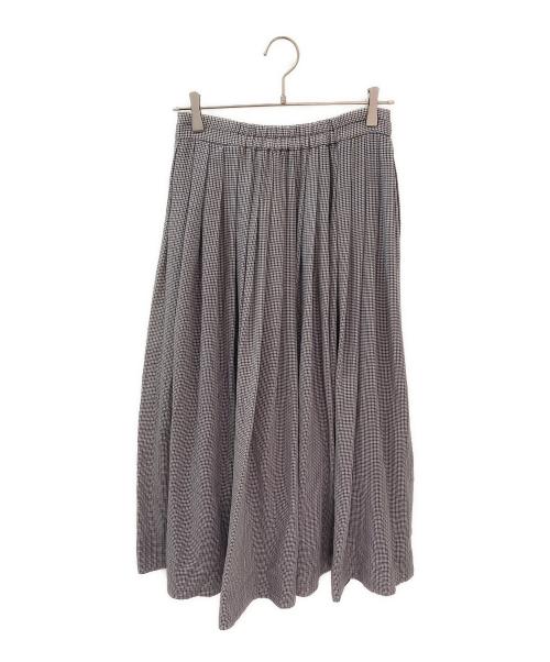 ebure（エブール）ebure (エブール) チェック柄プリーツスカート グレー サイズ:38の古着・服飾アイテム