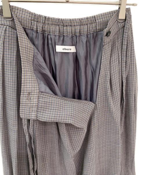 ebure（エブール）ebure (エブール) チェック柄プリーツスカート グレー サイズ:38の古着・服飾アイテム