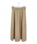 BLAMINKブラミンク）の古着「ツイードロングスカート」｜グリーン
