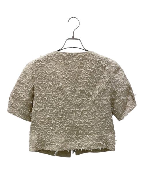 FOXEY BOUTIQUE（フォクシー ブティック）FOXEY BOUTIQUE (フォクシー ブティック) Jacket Tea Rose ベージュ サイズ:38の古着・服飾アイテム