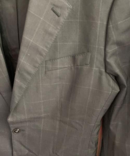 DOLCE & GABBANA（ドルチェ＆ガッバーナ）DOLCE & GABBANA (ドルチェ＆ガッバーナ) タータンチェック 2B ウール テーラードジャケット ネイビー サイズ:50の古着・服飾アイテム