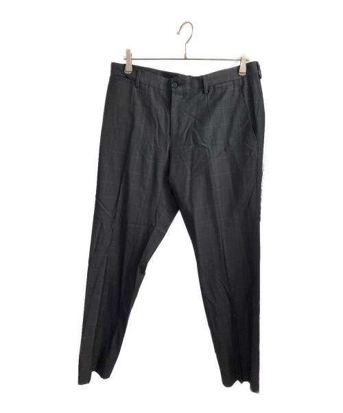 DOLCE & GABBANA（ドルチェ＆ガッバーナ）DOLCE & GABBANA (ドルチェ＆ガッバーナ) タータンチェック 2B ウール テーラードジャケット ネイビー サイズ:50の古着・服飾アイテム