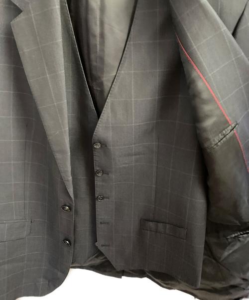 DOLCE & GABBANA（ドルチェ＆ガッバーナ）DOLCE & GABBANA (ドルチェ＆ガッバーナ) タータンチェック 2B ウール テーラードジャケット ネイビー サイズ:50の古着・服飾アイテム