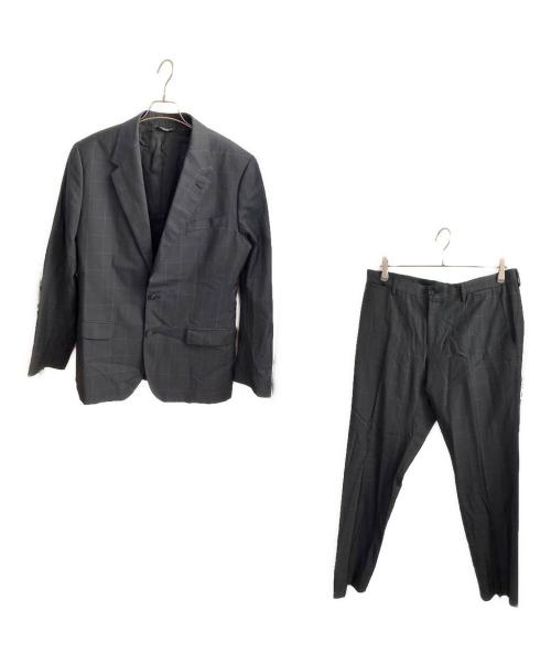 DOLCE & GABBANA（ドルチェ＆ガッバーナ）DOLCE & GABBANA (ドルチェ＆ガッバーナ) タータンチェック 2B ウール テーラードジャケット ネイビー サイズ:50の古着・服飾アイテム