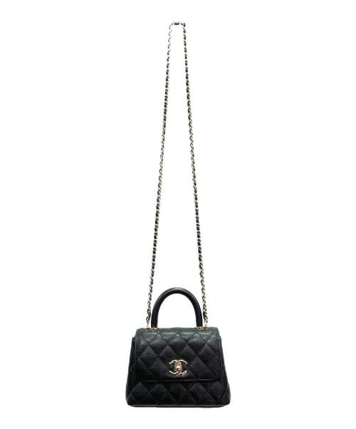 CHANEL（シャネル）CHANEL (シャネル) ココハンドル エクストラミニ ブラック サイズ:エクストラミニの古着・服飾アイテム