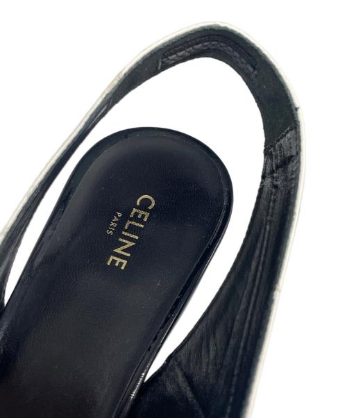 CELINE（セリーヌ）CELINE (セリーヌ) バックストラップ ポインテッドトゥ パンプス ホワイト サイズ:36の古着・服飾アイテム