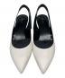 CELINE (セリーヌ) バックストラップ ポインテッドトゥ パンプス ホワイト サイズ:36：30000円