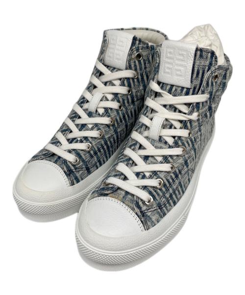 GIVENCHY（ジバンシィ）GIVENCHY (ジバンシィ)  City High Top In 4G Denim Blue White ホワイト×インディゴ サイズ:37の古着・服飾アイテム