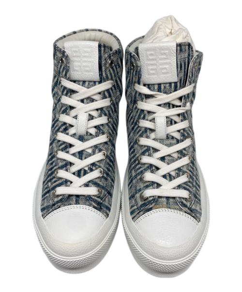 GIVENCHY（ジバンシィ）GIVENCHY (ジバンシィ)  City High Top In 4G Denim Blue White ホワイト×インディゴ サイズ:37の古着・服飾アイテム