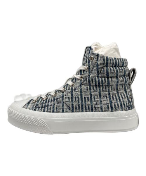 GIVENCHY（ジバンシィ）GIVENCHY (ジバンシィ)  City High Top In 4G Denim Blue White ホワイト×インディゴ サイズ:37の古着・服飾アイテム