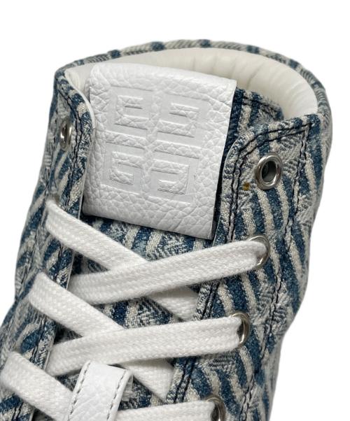 GIVENCHY（ジバンシィ）GIVENCHY (ジバンシィ)  City High Top In 4G Denim Blue White ホワイト×インディゴ サイズ:37の古着・服飾アイテム
