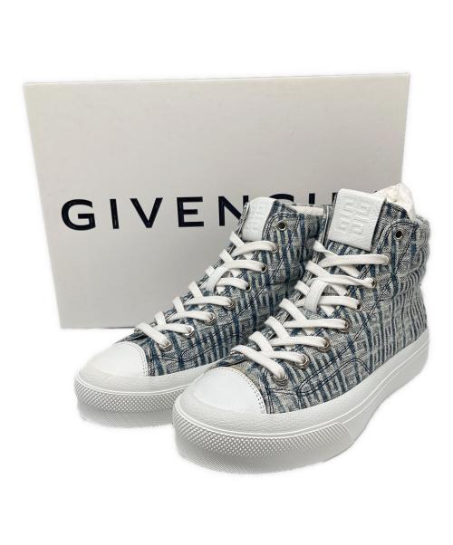 GIVENCHY（ジバンシィ）GIVENCHY (ジバンシィ)  City High Top In 4G Denim Blue White ホワイト×インディゴ サイズ:37の古着・服飾アイテム