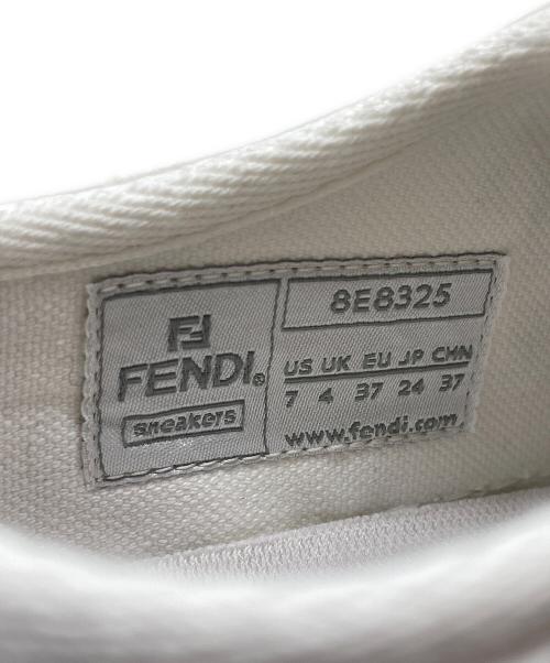 FENDI（フェンディ）FENDI (フェンディ) ドミノ FF総柄 キャンパス スニーカー ホワイト サイズ:7 未使用品の古着・服飾アイテム