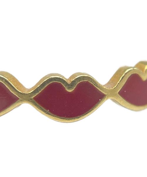 Marie-Helene de Taillac（マリーエレーヌドゥタイヤック）Marie-Helene de Taillac (マリーエレーヌドゥタイヤック) レッドエナメル テンダーキス バンドリング サイズ:11号の古着・服飾アイテム