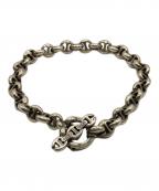 HOORSENBUHSホーセンブース）の古着「ダイヤ付アンカーチェーンブレスレット」｜シルバー