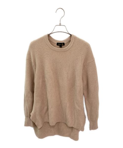 DRAWER（ドゥロワー）DRAWER (ドゥロワー) 9G畦編みクルーネックニット ベージュ サイズ:1の古着・服飾アイテム