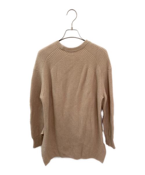 DRAWER（ドゥロワー）DRAWER (ドゥロワー) 9G畦編みクルーネックニット ベージュ サイズ:1の古着・服飾アイテム