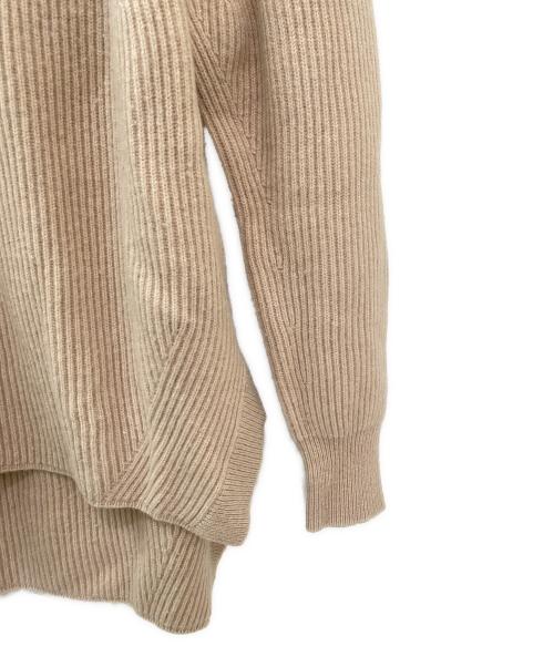 DRAWER（ドゥロワー）DRAWER (ドゥロワー) 9G畦編みクルーネックニット ベージュ サイズ:1の古着・服飾アイテム