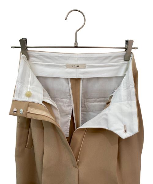 CELINE（セリーヌ）CELINE (セリーヌ) ワイドスラックス ベージュ サイズ:34の古着・服飾アイテム