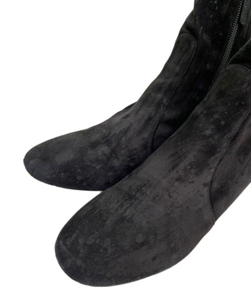 VALENTINO（ヴァレンティノ）VALENTINO (ヴァレンティノ) Rockstud レザートリム スエード アンクルブーツ ブラック サイズ:36 1/2の古着・服飾アイテム