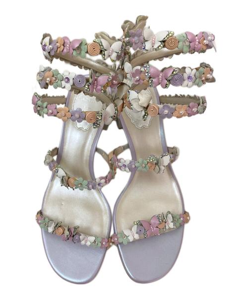 RENE CAOVILLA（レネカオヴィラ）RENE CAOVILLA (レネカオヴィラ) アンクルストラップパンプス ラベンダー サイズ:37の古着・服飾アイテム