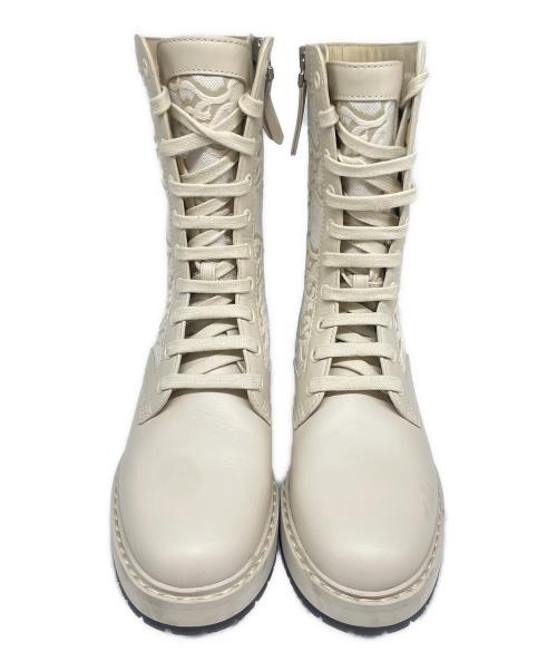 FENDI（フェンディ）FENDI (フェンディ) バイカーブーツ ライトグレー サイズ:37の古着・服飾アイテム