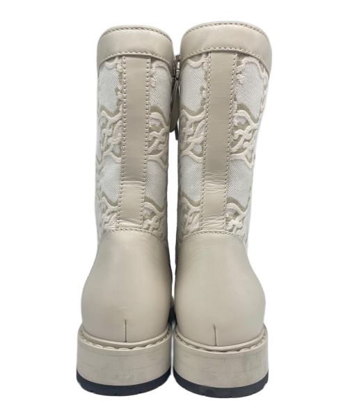 FENDI（フェンディ）FENDI (フェンディ) バイカーブーツ ライトグレー サイズ:37の古着・服飾アイテム