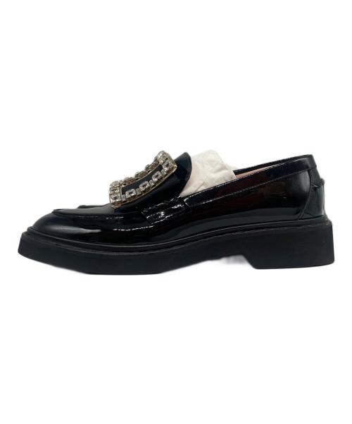 Roger Vivier（ロジェ ヴィヴィエ）Roger Vivier (ロジェ ヴィヴィエ) ヴィヴ レンジャー パテントレザー ローファー ブラック サイズ:37の古着・服飾アイテム