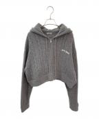 MIU MIUミュウミュウ）の古着「カシミヤ混ショートフーディー」｜ライトグレー