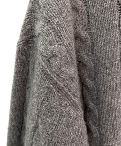 MIU MIU（ミュウミュウ）MIU MIU (ミュウミュウ) カシミヤ混ショートフーディー ライトグレー サイズ:36の古着・服飾アイテム