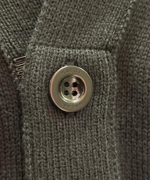 sacai（サカイ）sacai (サカイ) Hybrid Pleated Back Cardigan/ハイブリッドプリーツバックカーディガン ブラック サイズ:2の古着・服飾アイテム