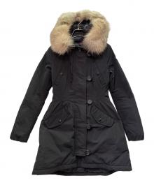 MONCLER（モンクレール）の古着「ファー付ダウンコート」｜ブラック