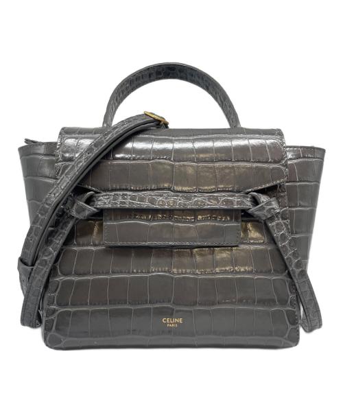CELINE（セリーヌ）CELINE (セリーヌ) Belt Bag Nano/ベルトバッグ ナノ ショルダーバッグ グレー サイズ:ナノの古着・服飾アイテム