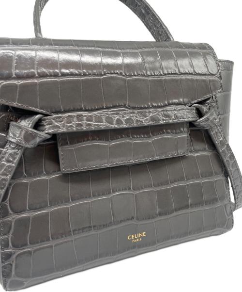 CELINE（セリーヌ）CELINE (セリーヌ) Belt Bag Nano/ベルトバッグ ナノ ショルダーバッグ グレー サイズ:ナノの古着・服飾アイテム